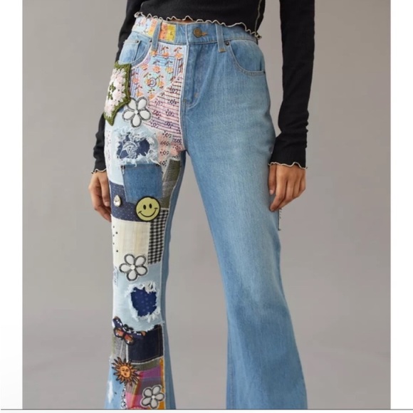 BDG URBAN OUTFITTERS PATCHWORK JEANS SIZE 27 - Picture 7 of 11